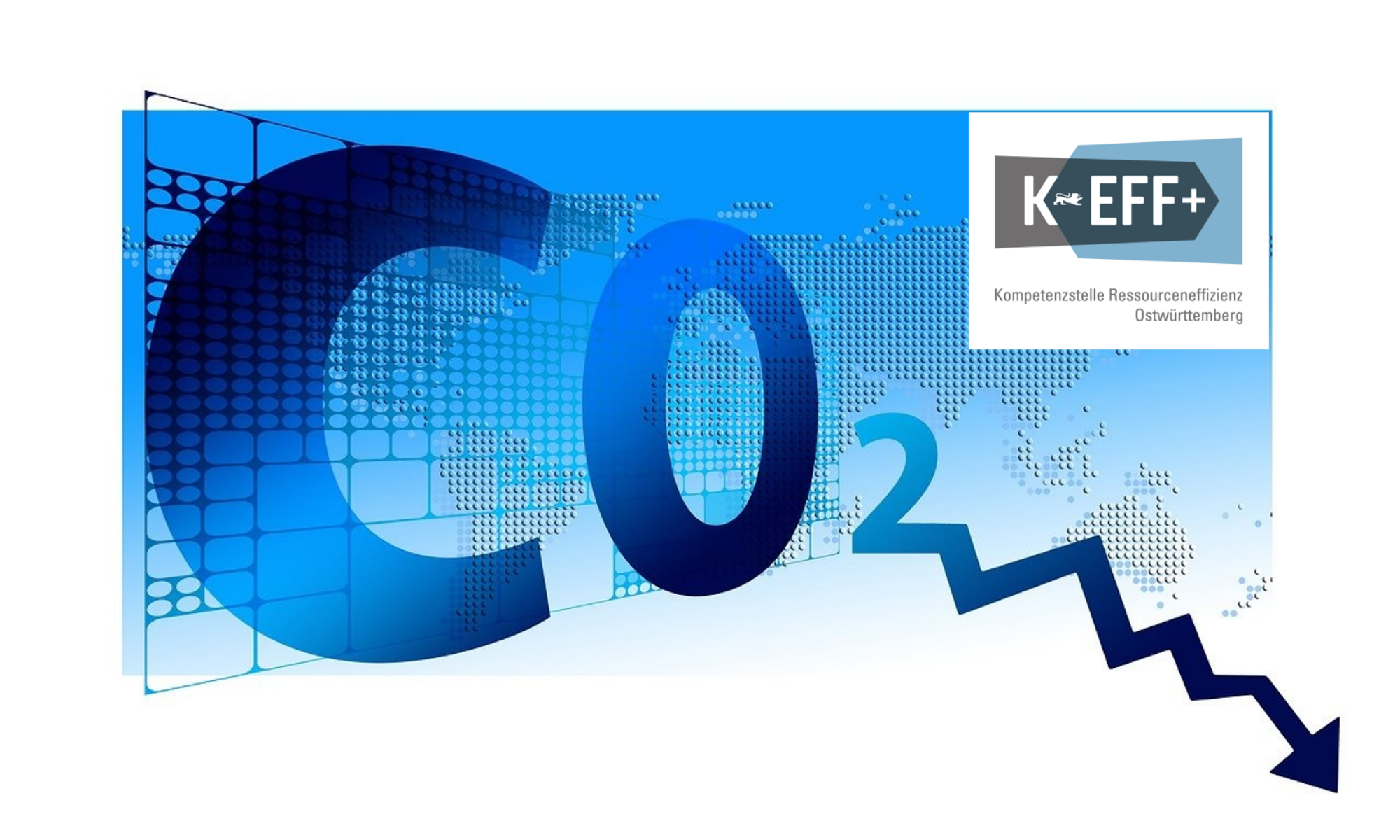 Keyvisual des Workshops: Schritt für Schritt zur eigenen CO₂-Bilanz! (Bildquelle: KEFF+ Ostwürttemberg)